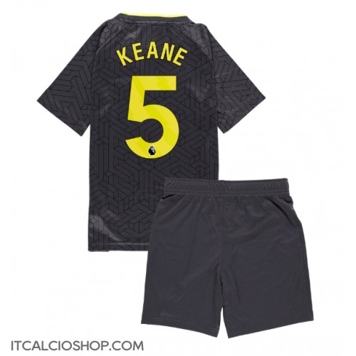 Everton Michael Keane #5 Seconda Maglia Bambino 2024-25 Manica Corta (+ Pantaloni corti)